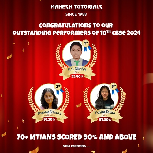 Celebrating Excellence: Toppers at Mahesh Tutorials